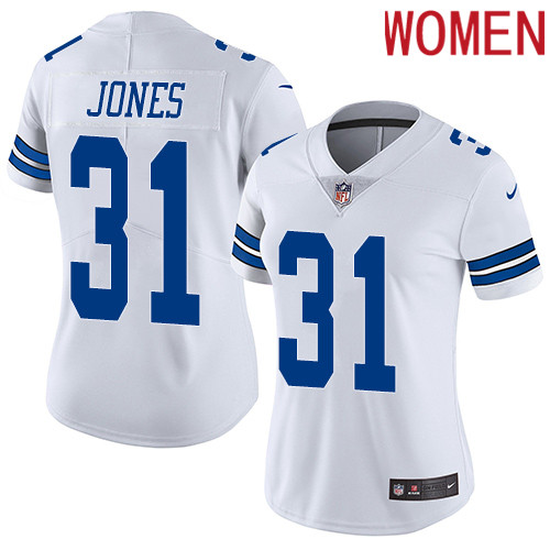 2019 Women Dallas Cowboys 31 Jones white Nike Vapor Untouchable Limited NFL Jersey